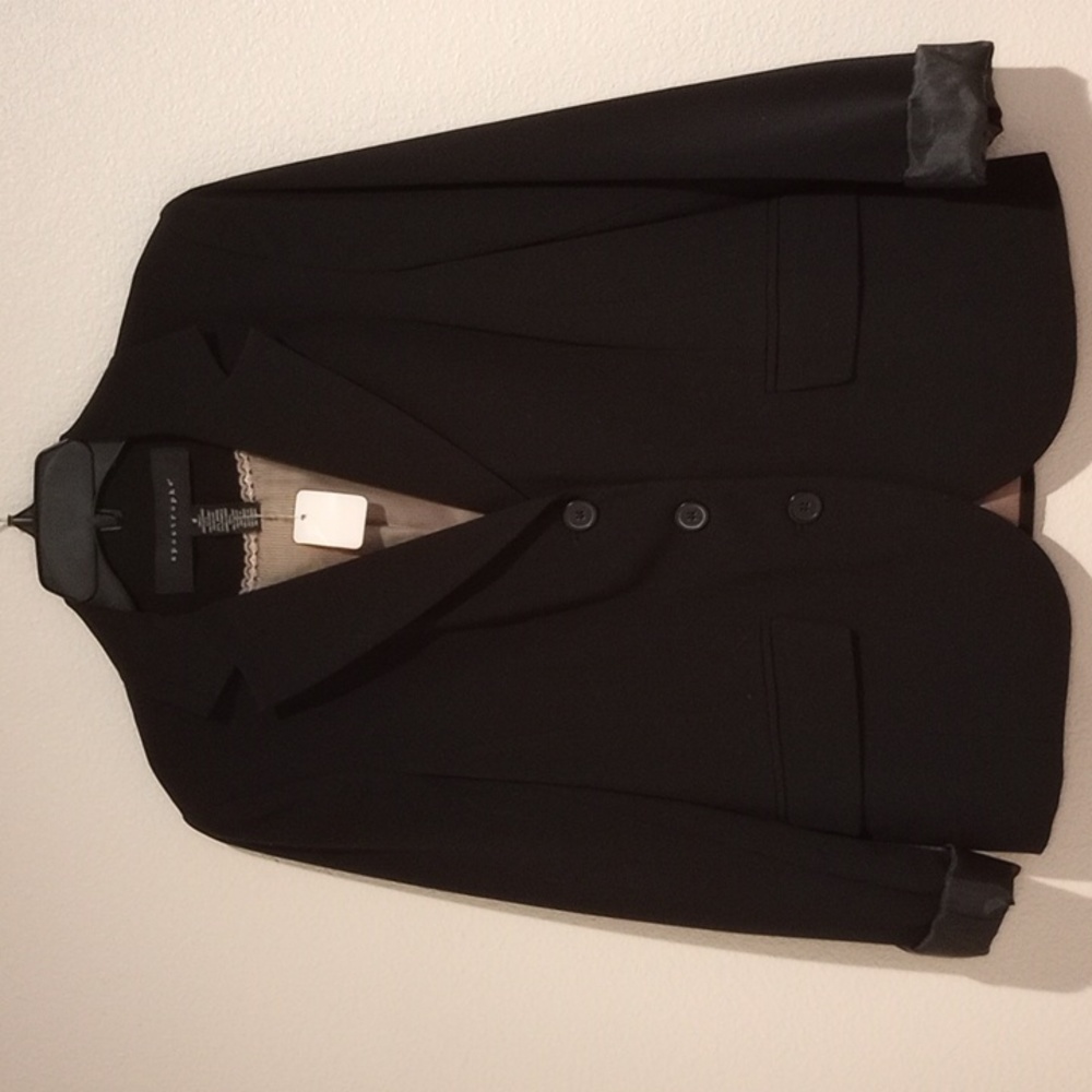Apostrophe black 3 button over coat